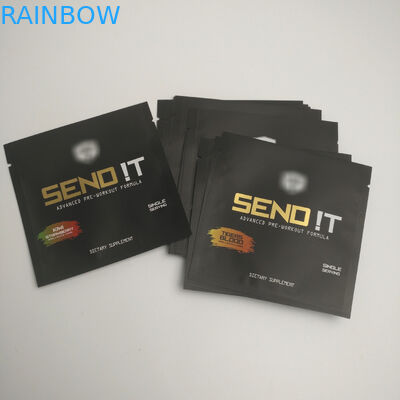 Túi niêm phong mỹ phẩm được in bằng vàng Kích thước nhỏ Nhôm lá nhựa Snack nhiệt Túi niêm phong ba mặt