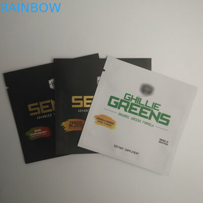 Túi niêm phong mỹ phẩm được in bằng vàng Kích thước nhỏ Nhôm lá nhựa Snack nhiệt Túi niêm phong ba mặt