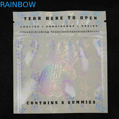 Thiết kế logo tùy chỉnh Khóa Zip Khóa mùi có thể hàn lại Giấy nhôm Mylar Nhựa Ba bên Bao bì kín Túi ba chiều