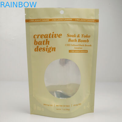 Túi có ngăn mùi Bán buôn rõ ràng Bảo quản thực phẩm bằng nhôm Có thể hàn lại Túi Mylar Túi giấy đứng lên Túi có cửa sổ rõ ràng