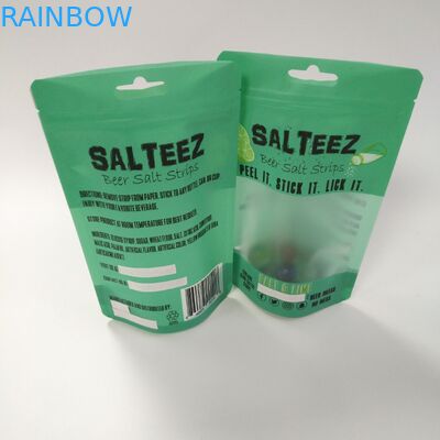 Clear Window CMYK 100mic Stand Up Zipper Pouch có dây kéo