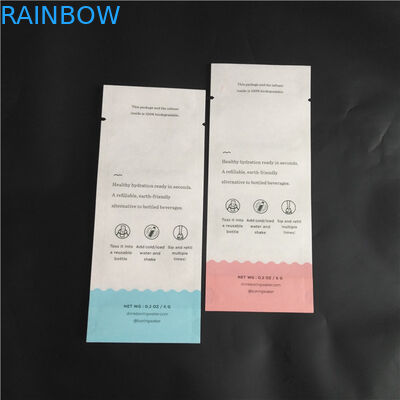 Eco Friend Giấy Kraft có thể phân hủy sinh học PLA Hợp chất bột thực phẩm Gia vị Bao bì Bao bì Ba mặt Túi niêm phong