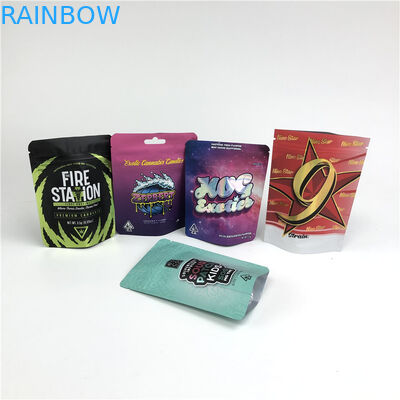 Túi mylar mềm tùy chỉnh dành cho bánh quy Các sản phẩm từ cây gai dầu CBD thc Runtz Herb Túi cảm ứng mềm