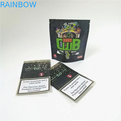 SGS 14g 28g Túi dây kéo chống trẻ em Mylar Foil CMYK 120mic