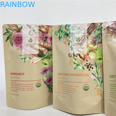 Cmyk 1.2C MPET Túi dây kéo đứng lên 1.5C PA cho trà / cà phê