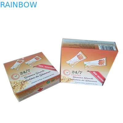 Snack ISO CMYK Hộp bao bì giấy trưng bày 350G Ivory Board vmpet