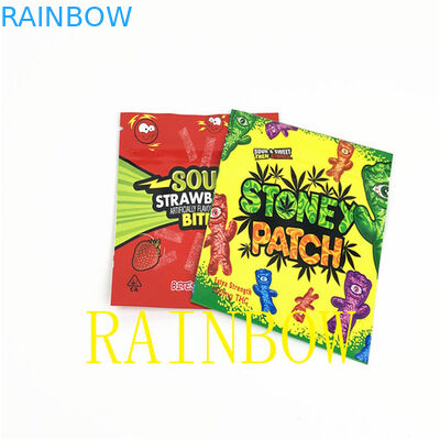 100mic Edibles CMYK Heat Seal Mylar Foil Pouch Kẹo 80x100mm VMPET