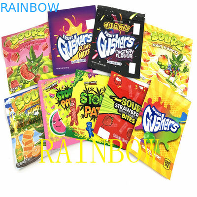 Túi giấy Mylar phẳng 100mic VMPET CMYK 120x150mm Túi đóng gói kẹo viền