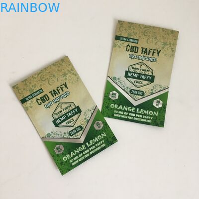 Túi chống mùi Mylar Túi Ziplock Cần sa Hoa nhựa CBD Truyền 50mg 100mg Kẹo Gummies Mylar Túi đóng gói