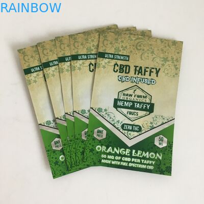 Túi chống mùi Mylar Túi Ziplock Cần sa Hoa nhựa CBD Truyền 50mg 100mg Kẹo Gummies Mylar Túi đóng gói
