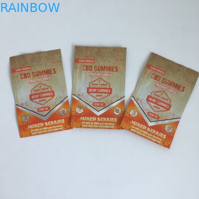 In Ziplock Cần sa Hoa Nhựa CBD Truyền 50mg 100mg Gummies Ziplock Mylar Bao bì
