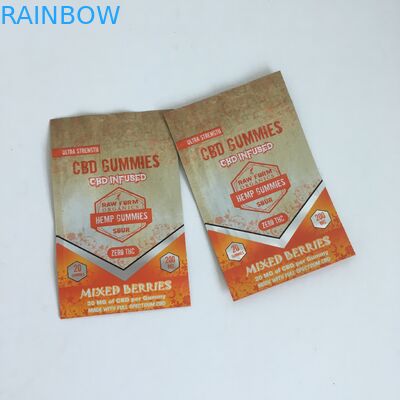 In Ziplock Cần sa Hoa Nhựa CBD Truyền 50mg 100mg Gummies Ziplock Mylar Bao bì
