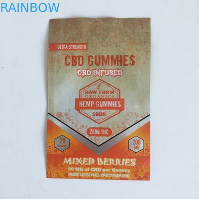 In Ziplock Cần sa Hoa Nhựa CBD Truyền 50mg 100mg Gummies Ziplock Mylar Bao bì
