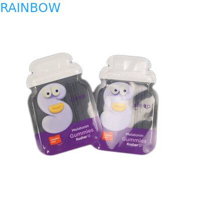 Bán buôn Hình dạng không đều đặn Nhựa Ziplock Logo tùy chỉnh Cb Túi kẹo cao su ăn được Túi bao bì