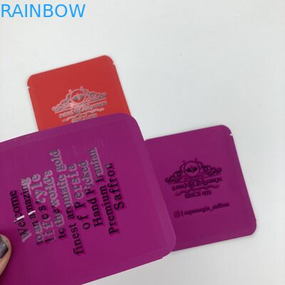 LOW MOQ 500 cái túi mylar có thể ăn được tùy chỉnh in túi giấy bạc bao bì túi thực phẩm cho nghệ tây khô crocus và trà