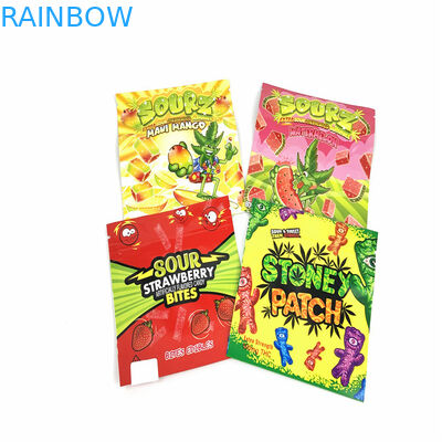 CMYK SGS Ống đồng chống mùi Ziplock Pouch Stand Up Child Resistant 110mic