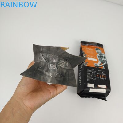 Túi đóng gói đáy phẳng 200mic CMYK SGS 12C Túi dây kéo bên hông PE