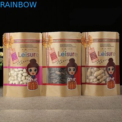 Túi giấy Kraft 100mic Standup Coffee CMYK Food Paper Ziplock Bag