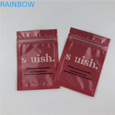 Túi dây kéo Mylar ống đồng 120mic MOPP 0,7c Al với cửa sổ phía trước rõ ràng