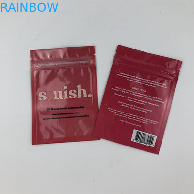 Túi dây kéo Mylar ống đồng 120mic MOPP 0,7c Al với cửa sổ phía trước rõ ràng