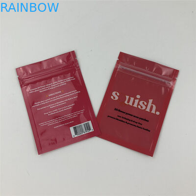 Túi dây kéo Mylar ống đồng 120mic MOPP 0,7c Al với cửa sổ phía trước rõ ràng