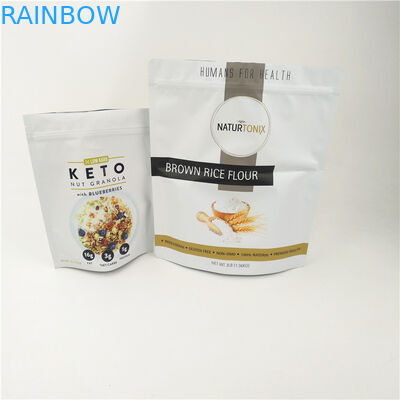 CMYK CPP Túi Mylar có thể mở rộng được Frosted Stand Up Doypack Zipper 120mic MOPP