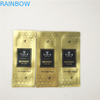 Si rô mật ong Ba bên Túi niêm phong CMYK 10C Gravnre In bền có thể đóng lại