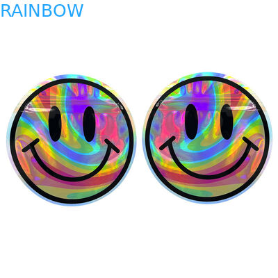 Hình tròn tròn 3,5g Nhôm lá Mylar Túi hình dạng bất thường Bằng chứng mùi