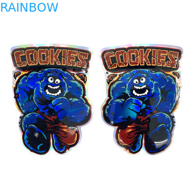 Soft Touch Mylar Foil Mini Pouches Die Cut Round Shaped With Ziplock