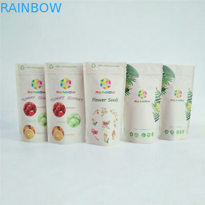 Bao bì giấy Kraft có thể phân hủy sinh học tùy chỉnh PLA Đứng lên Bao bì thực phẩm trà