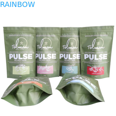 Túi nhựa Mylar ăn được tùy chỉnh Bao bì Ziplock Đứng lên Túi đựng thực phẩm