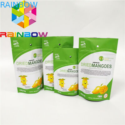 Túi nhựa Mylar ăn được tùy chỉnh Bao bì Ziplock Đứng lên Túi đựng thực phẩm