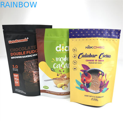 Thực phẩm cấp Zip Lock Túi nhựa Nhôm Foil Đứng lên Túi có dây kéo