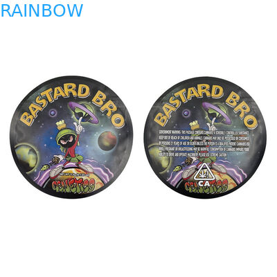 Hỗn hợp vòng tròn Edibles Die Cut Shaped Mylar Foil Bao bì Túi chống mùi 3.5g