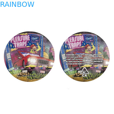 Hỗn hợp vòng tròn Edibles Die Cut Shaped Mylar Foil Bao bì Túi chống mùi 3.5g