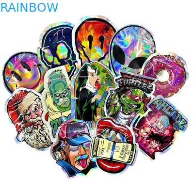 Hình tròn không đều đặn có thể uốn lại được Die Cut Candy Pouch Hình dạng tùy chỉnh Túi Mylar 3.5G 7G