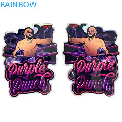 Hình tròn không đều đặn có thể uốn lại được Die Cut Candy Pouch Hình dạng tùy chỉnh Túi Mylar 3.5G 7G