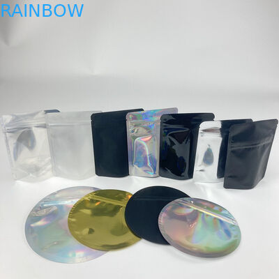 Túi đựng đồ ba chiều vòng tròn chống trẻ em Túi nhôm lá nhôm Hạt giống hoa Mylar Túi thoát hiểm Mylar