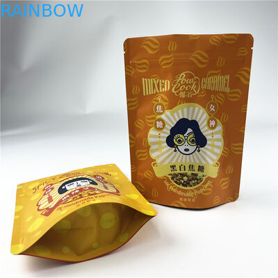 In Snack Protein Thanh Bỏng ngô Túi Ziplock Mylar Gói thực phẩm bằng nhựa 250g