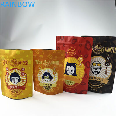 In Snack Protein Thanh Bỏng ngô Túi Ziplock Mylar Gói thực phẩm bằng nhựa 250g