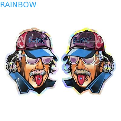 Hình dạng bất thường tùy chỉnh Túi dây kéo nhựa Mylar chống mùi 3,5g 7g