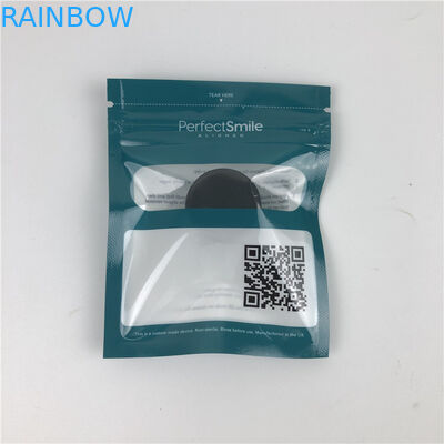 Matt Black Braces Aligners Flat Mylar Ziplock Túi phía trước rõ ràng cho phụ kiện răng