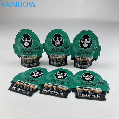 Hình dạng bất thường Nhiều lớp chống mùi Mylar 3.5g 7g 14g 28g Túi Ziplock Mylar cảm ứng mềm