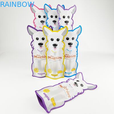 Túi Mylar có hình dạng tùy chỉnh đặc biệt Cắt chết Túi không đều với dây kéo