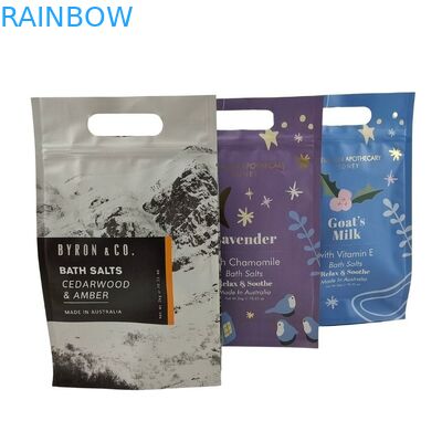 Thiết kế tùy chỉnh Đứng lên Túi có dây kéo Bao bì tẩy da chết toàn thân Túi nhôm lá Mylar