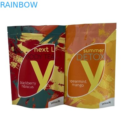 Túi chống ẩm có dây kéo đứng lên cho bao bì thực phẩm trà cà phê