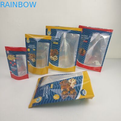 Túi đựng đồ ăn nhẹ Thực phẩm khô Mylar Ziplock Túi đứng lên