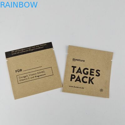 In tùy chỉnh Túi giấy Kraft có thể phân hủy sinh học MOPP 3 Túi niêm phong bên