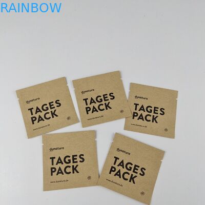 Biểu trưng tùy chỉnh Con dấu nhiệt 3 bên Túi niêm phong Giấy Kraft phẳng Túi giấy nhôm