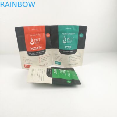 Đứng lên Túi bao bì bằng nhôm Đồ ăn nhẹ Thuốc lá Gia vị Túi Ziplock có thể uốn lại được